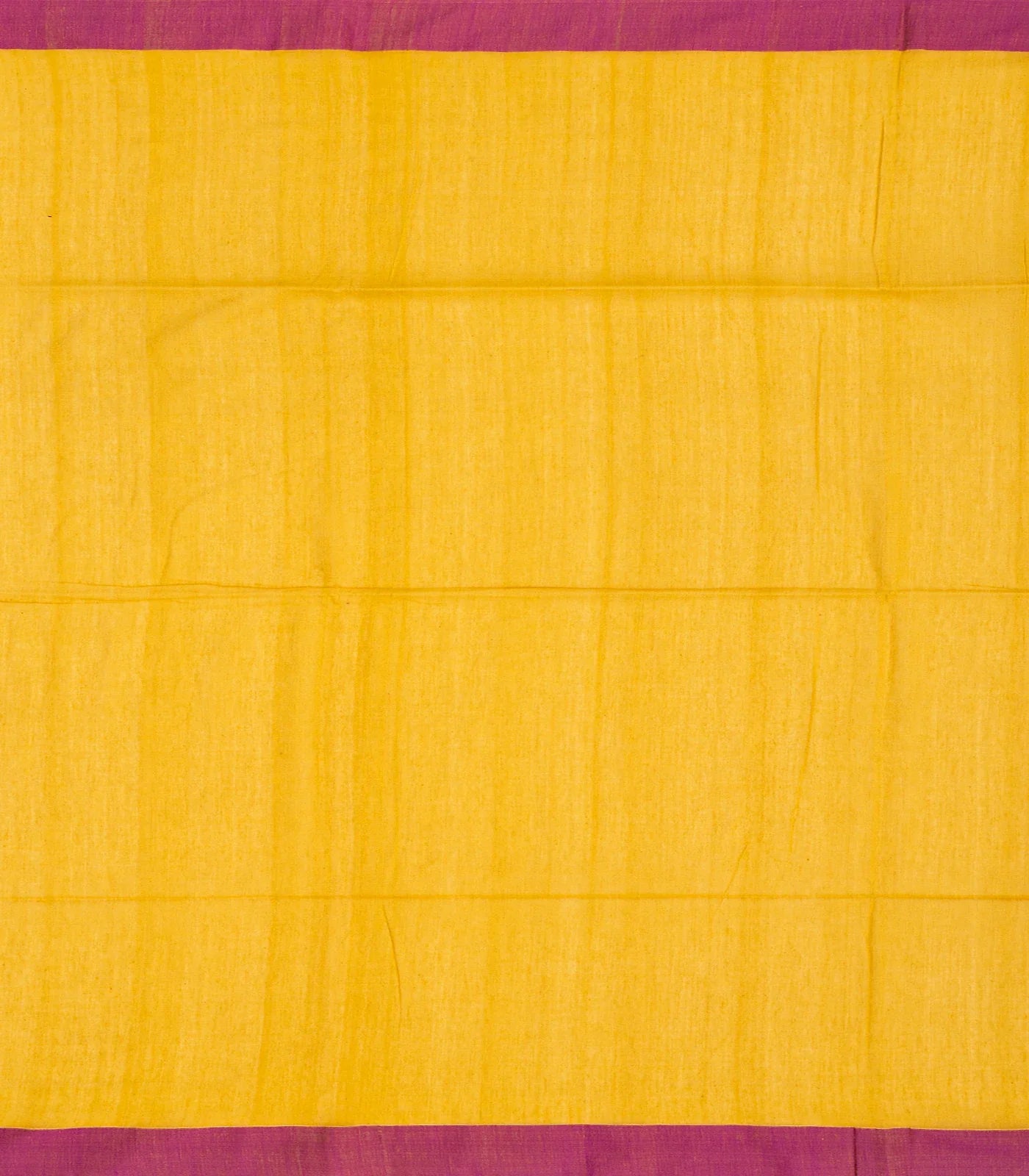 Yellow Chanderi Cotton Saree With Checks-Yellow