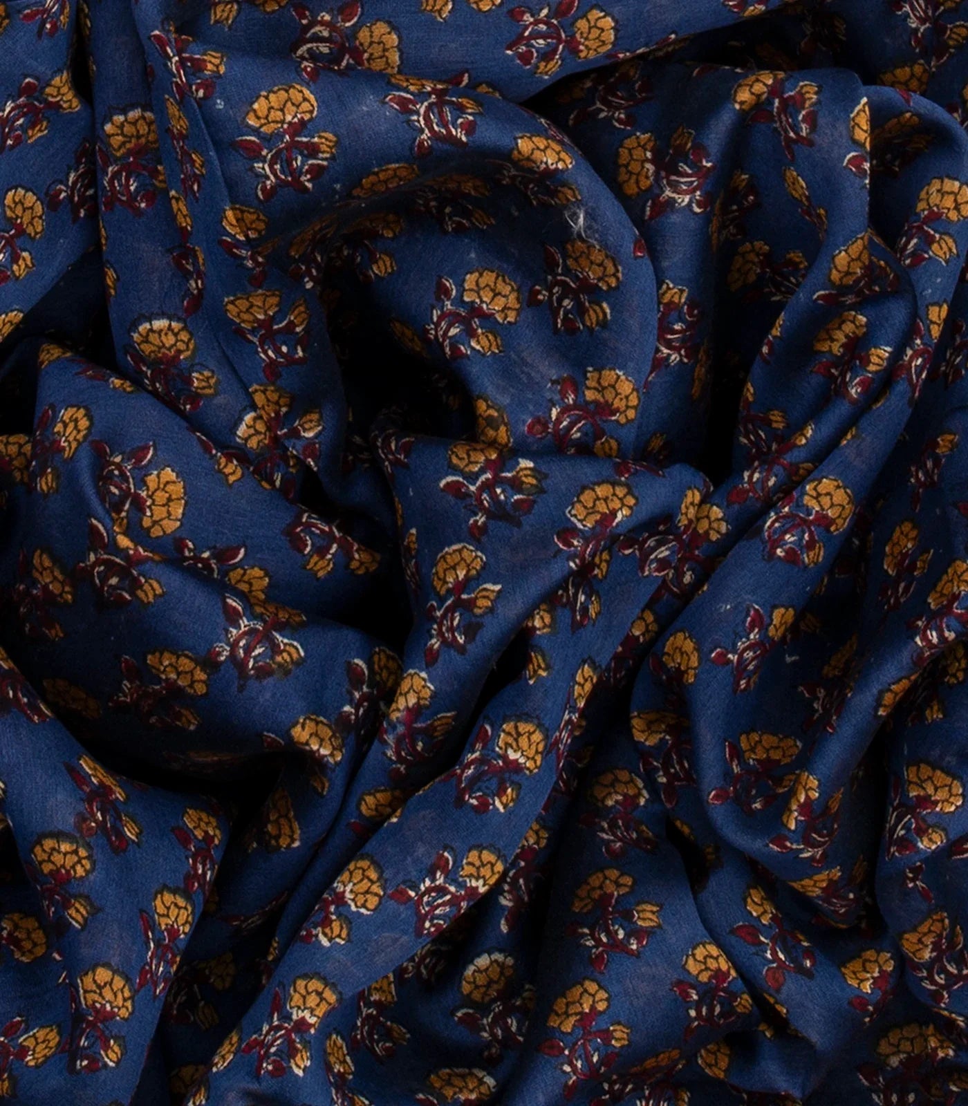 Violet Chanderi Cotton Saree Printed With Floral Motifs-Violet