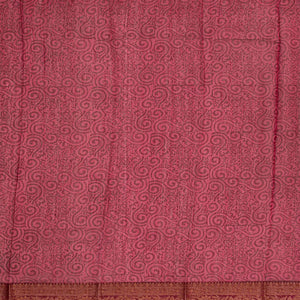 Violet Chanderi Cotton Saree Printed With Floral Motifs-Violet