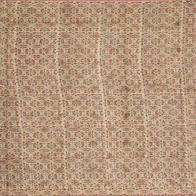 Light Green Chanderi Cotton Saree Printed With Floral Motifs & Buttas-Light Green