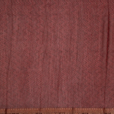 Maroon Chanderi Cotton Saree Printed With Floral Motifs-Maroon