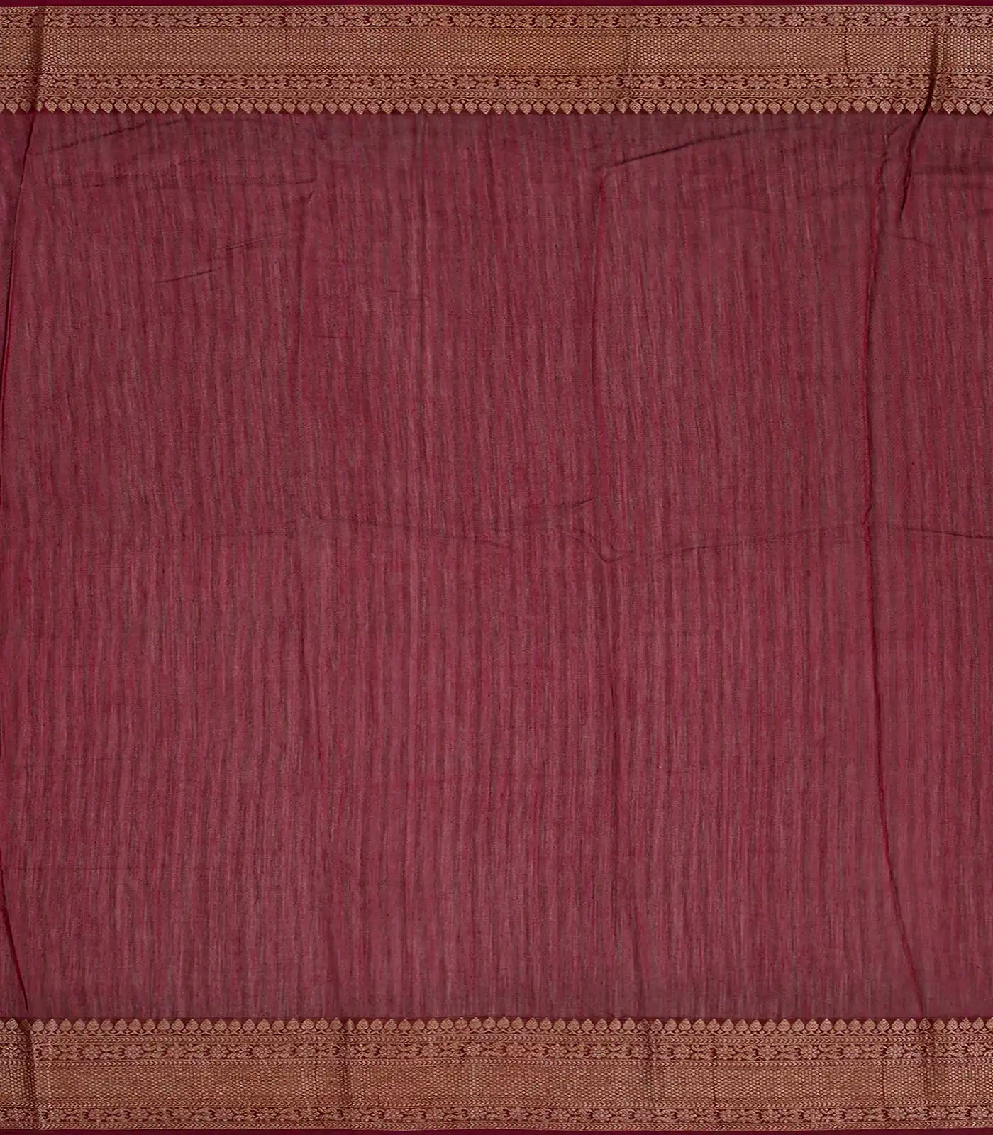 Magenta Chanderi Cotton Saree Printed With Peacock Motifs-Magenta