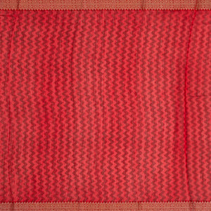 Indigo Chanderi Cotton Saree Printed With Floral Motifs-Ink Blue