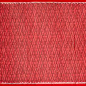 Black Chanderi Cotton Saree With Printed Motifs & Contrast Border-Black