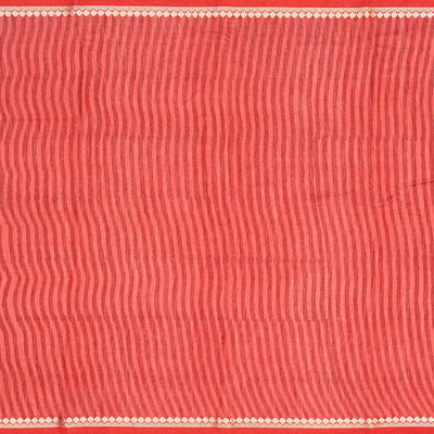 Black Chanderi Cotton Saree With Printed floral Motifs & Contrast Border-Black