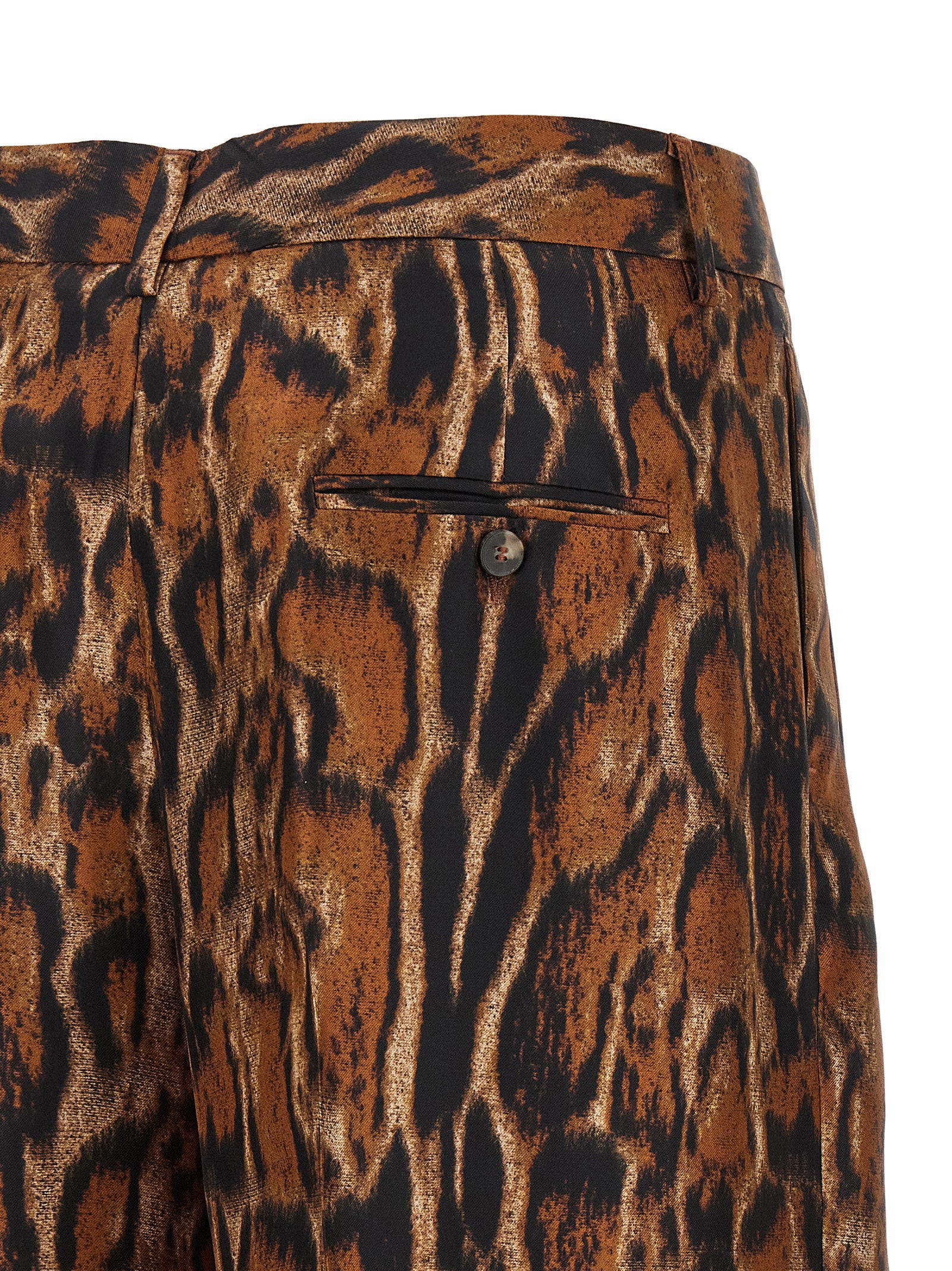 Alberto Biani Lynx Print Pants