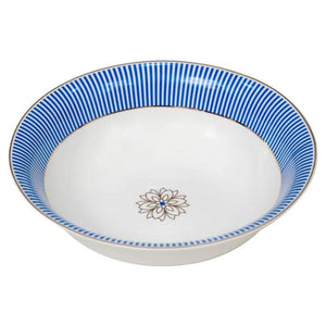 Urmi Noir Blue Dinner Set  | Premium 22K Liquid Gold | Set of 40 Pcs