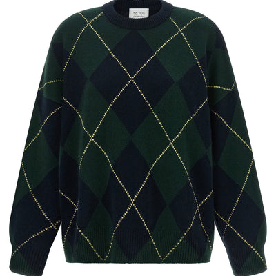Be You Diamond-shaped Crew Neck Sweater