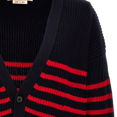 Marni Destroyed Effect Striped Cardigan