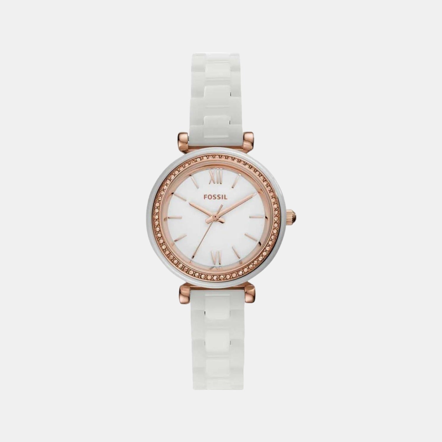 Carlie Mini Women Quartz White Dial Analog Ceramic Watch CE1104