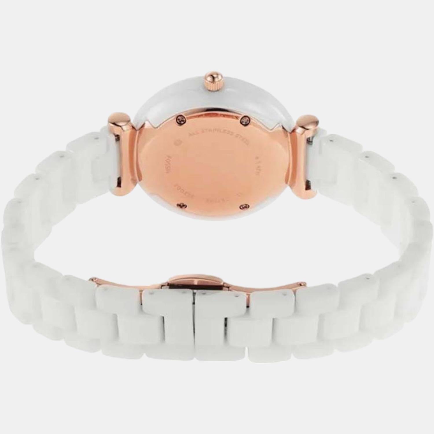 Carlie Mini Women Quartz White Dial Analog Ceramic Watch CE1104