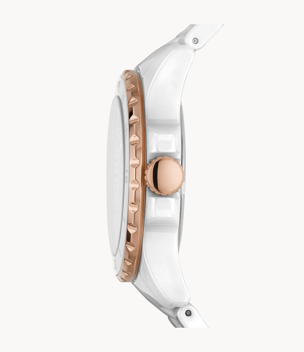 Fossil FB-01 White Dial Women's Watch 36mm