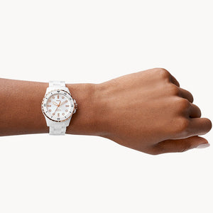 Fossil FB-01 White Dial Women's Watch 36mm