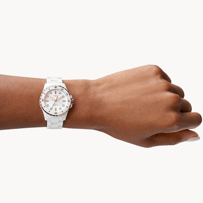 Fossil FB-01 White Dial Women's Watch 36mm