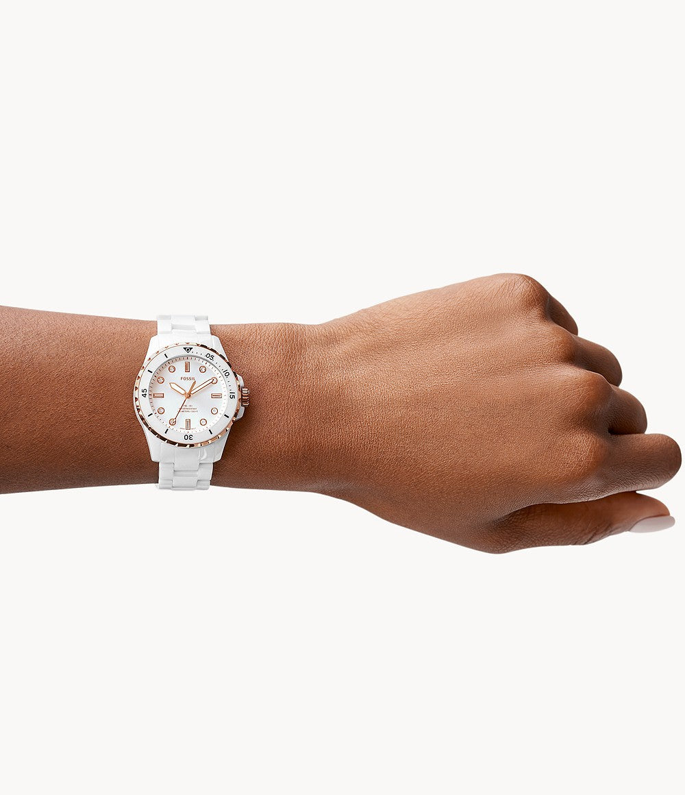 Fossil FB-01 White Dial Women's Watch 36mm