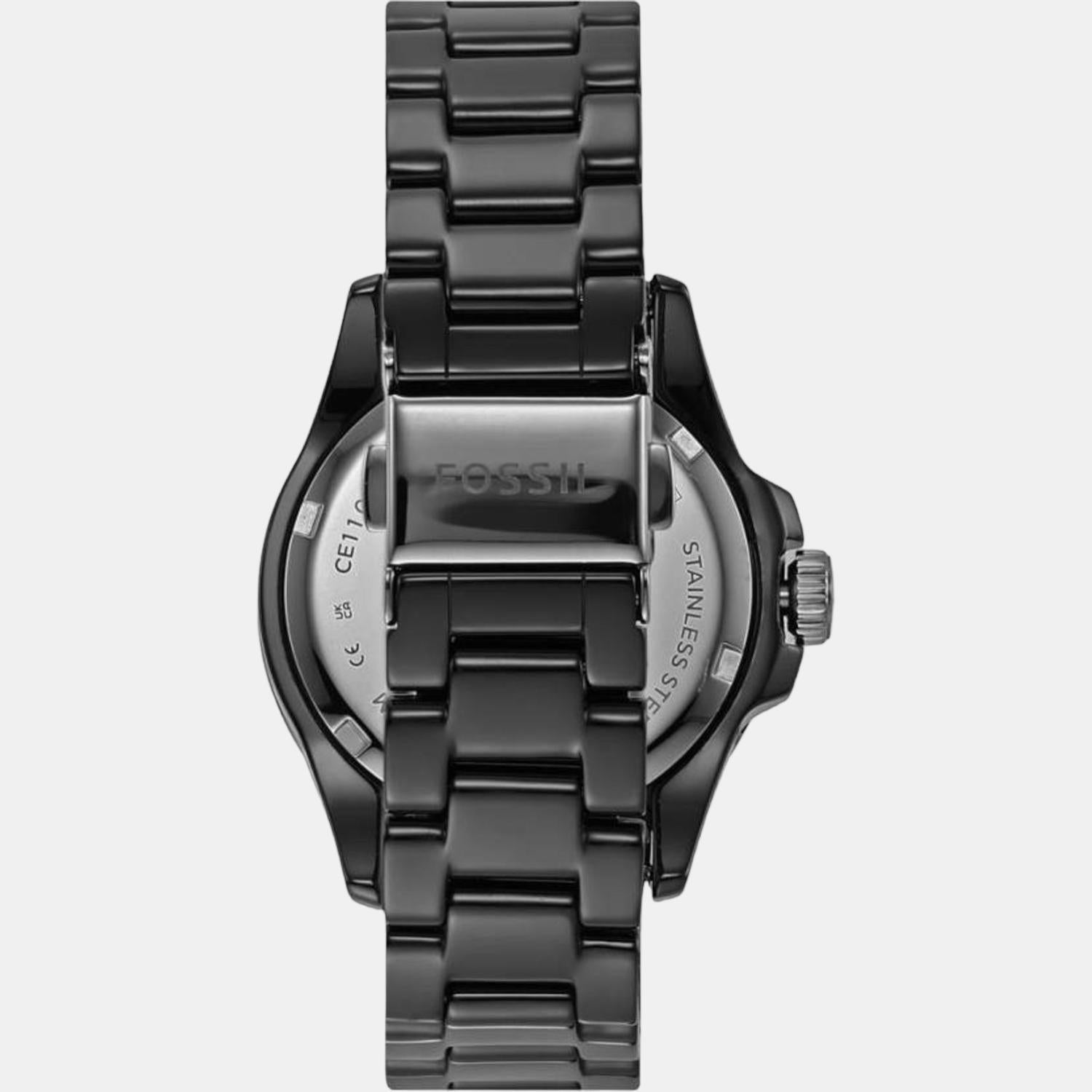 Fb-01 Women Quartz Black Dial Analog Ceramic Watch CE1108