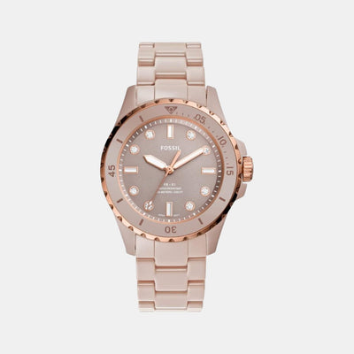 Fb-01 Women Quartz Salted Caramel Dial Analog Ceramic Watch CE1111