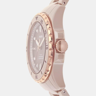 Fb-01 Women Quartz Salted Caramel Dial Analog Ceramic Watch CE1111