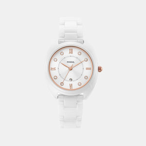 Gabby Women Quartz White Dial Analog Ceramic Watch CE1115