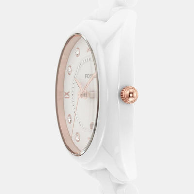 Gabby Women Quartz White Dial Analog Ceramic Watch CE1115