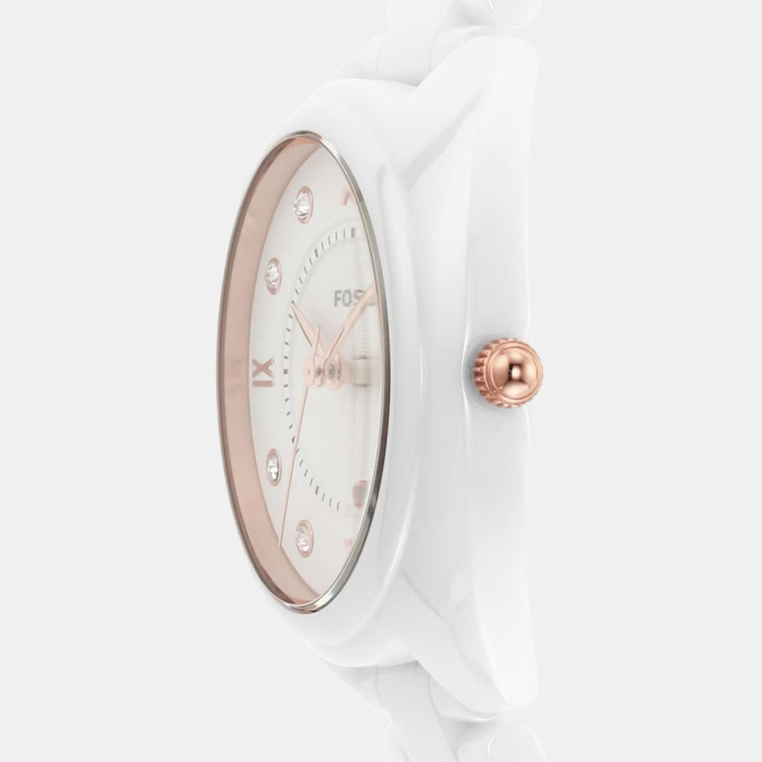 Gabby Women Quartz White Dial Analog Ceramic Watch CE1115