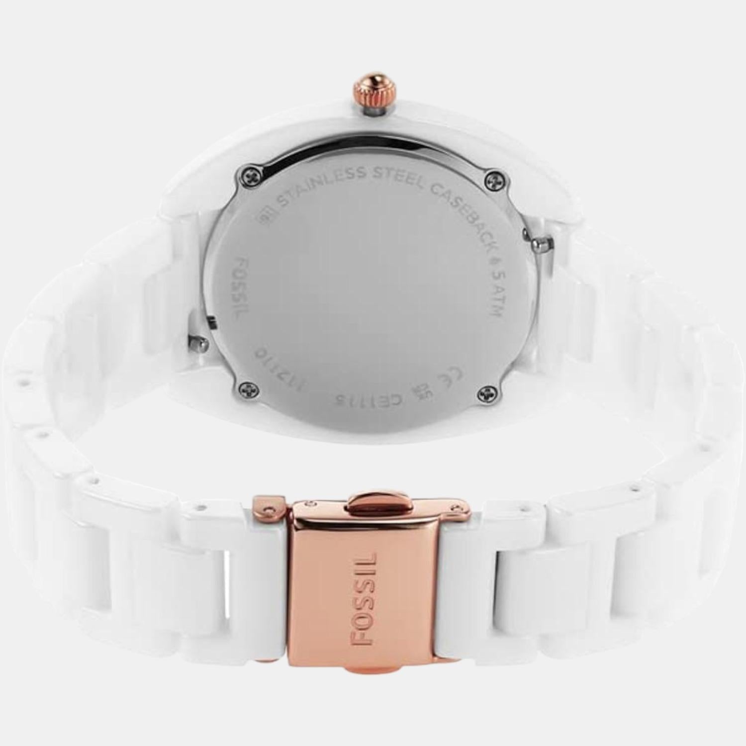 Gabby Women Quartz White Dial Analog Ceramic Watch CE1115