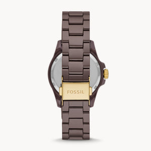 Fossil Fb-01 Brown Dial Women's Watch 36mm