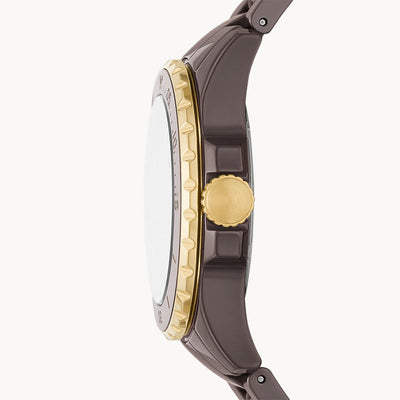 Fossil Fb-01 Brown Dial Women's Watch 36mm