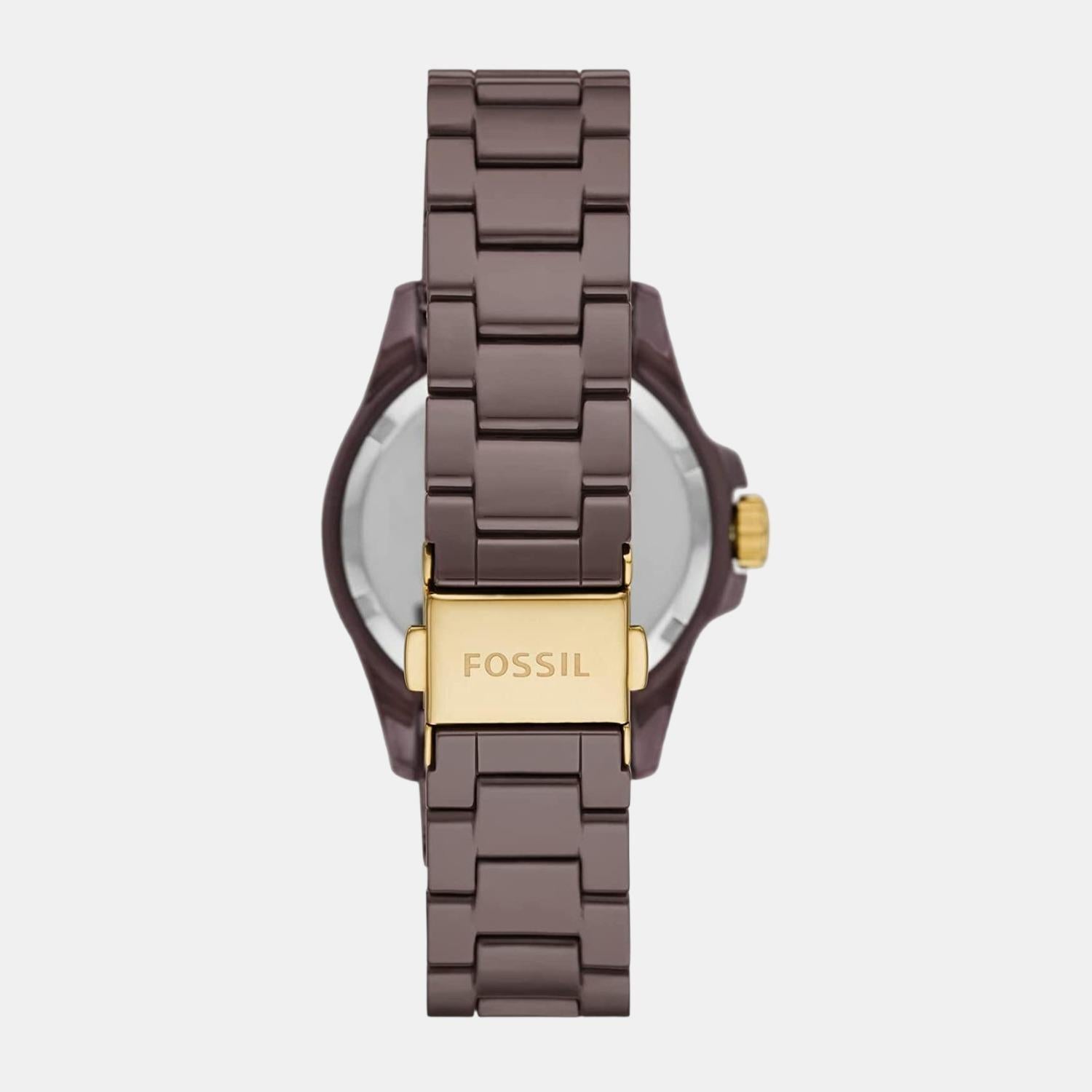 Fb-01 Women Quartz Brown Dial Analog Stainless Steel Watch CE1121