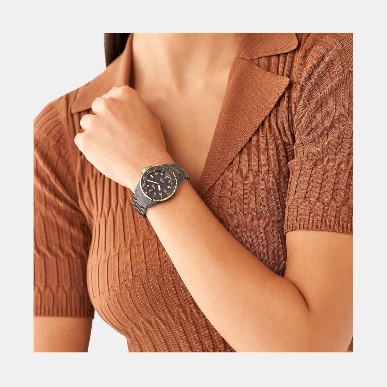 Fb-01 Women Quartz Brown Dial Analog Stainless Steel Watch CE1121