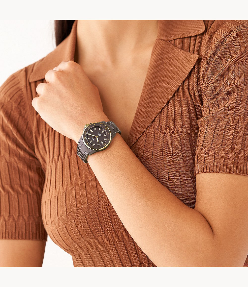Fossil Fb-01 Brown Dial Women's Watch 36mm
