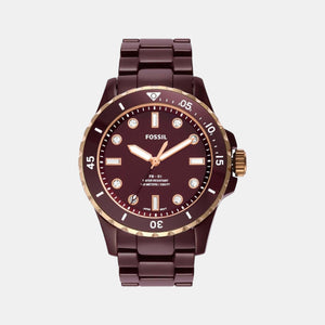 Fb-01 Men Quartz Brown Dial Analog Ceramic Watch CE1123