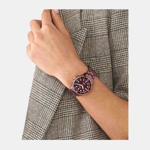 Fb-01 Men Quartz Brown Dial Analog Ceramic Watch CE1123