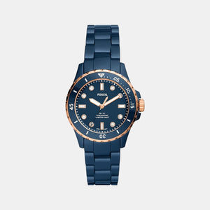 Fb-01 Women Quartz Blue Dial Analog Stainless Steel Watch CE1125