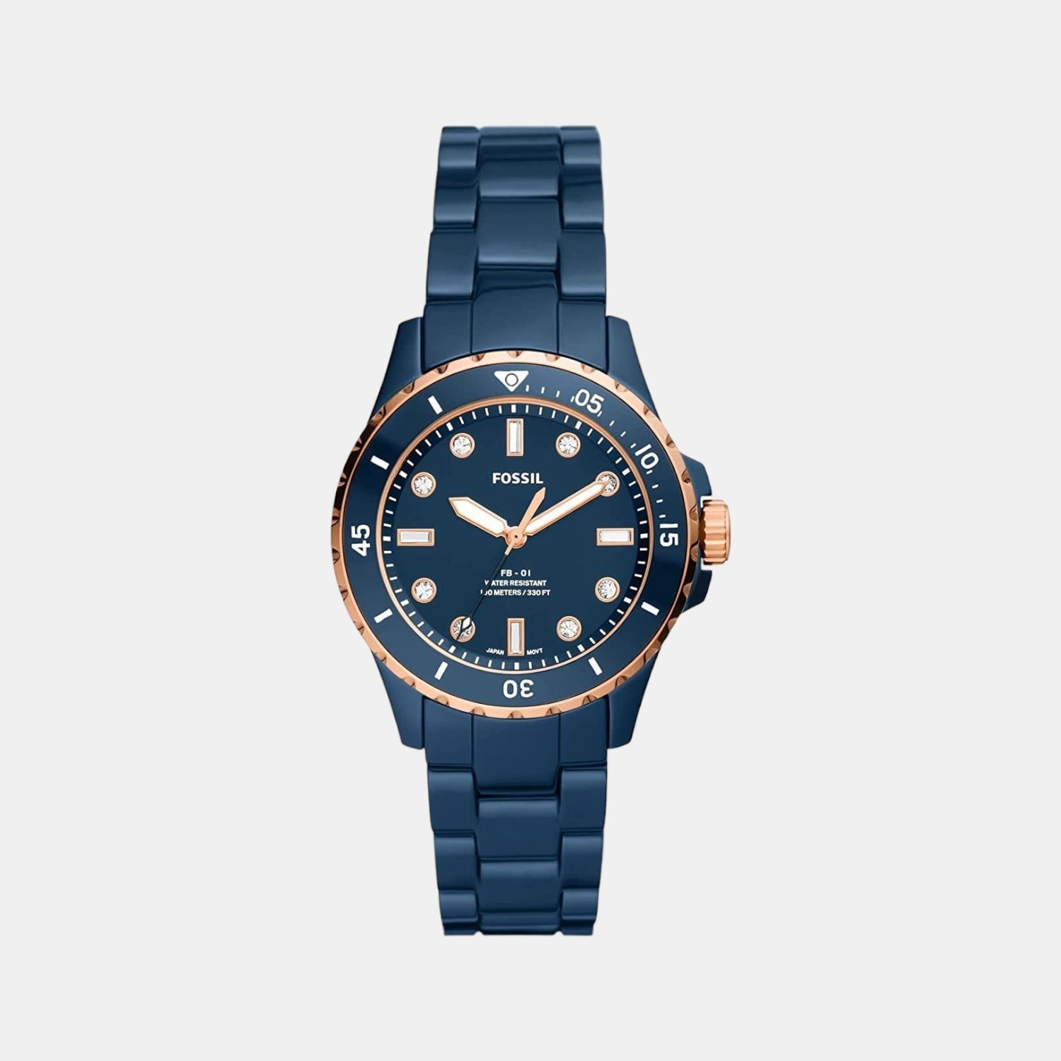 Fb-01 Women Quartz Blue Dial Analog Stainless Steel Watch CE1125
