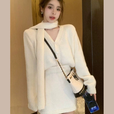 Sara Luxe Winter Coord Set with Scarf