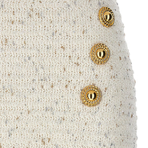 Balmain Fringed Tweed Skirt