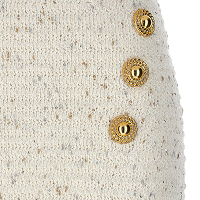 Balmain Fringed Tweed Skirt