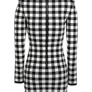 Balmain Vichy Knit Dress