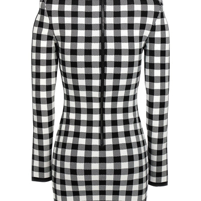 Balmain Vichy Knit Dress