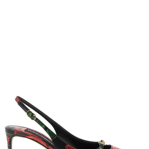 Dolce & Gabbana Rose Print Slingbacks