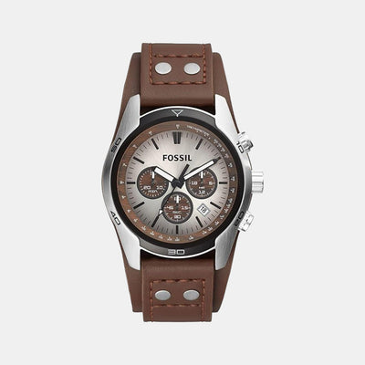 Coachman Men Quartz Two Tone Dial Chronograph Leather Watch CH2565