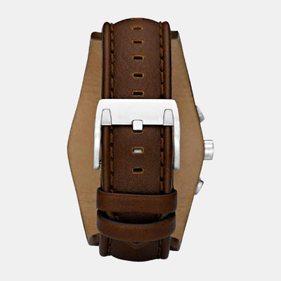 Coachman Men Quartz Two Tone Dial Chronograph Leather Watch CH2565