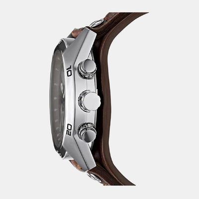 Coachman Men Quartz Two Tone Dial Chronograph Leather Watch CH2565