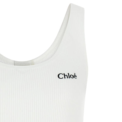 Chloé Logo Embroidery Top