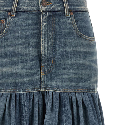 Chloé Balloon Denim Skirt
