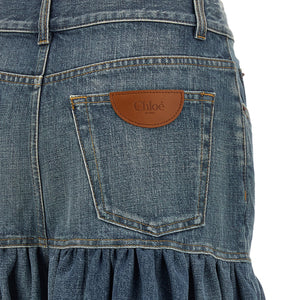 Chloé Balloon Denim Skirt