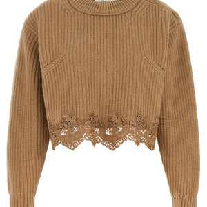 Chloé Cropped Lace Sweater