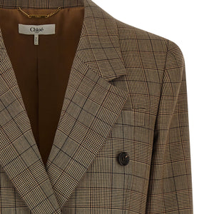 Chloé Check Double-breasted Blazer