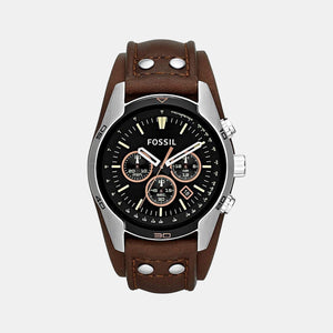 Coachman Men Quartz Black Dial Chronograph Leather Watch CH2891